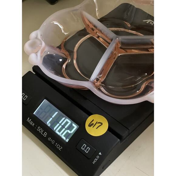 Duncan & Miller Glass Divided Dish Pink Opalescent‎ 8" Tray Plate 1930's Vintage - Picture 7 of 7